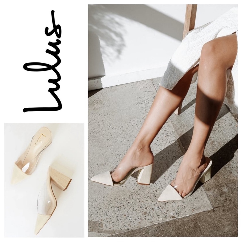 Lulu’s Shilo Light Natural Suede Pointed-Toe Pumps Sz: 5.5